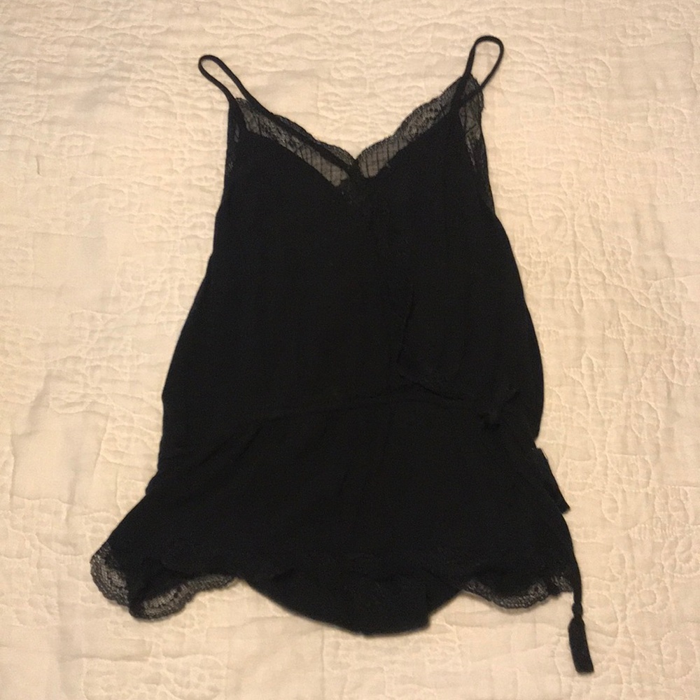 Black lace cami